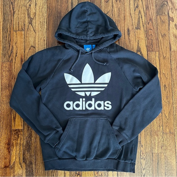 Adidas Black Pullover Hoodie Small - Picture 4 of 10